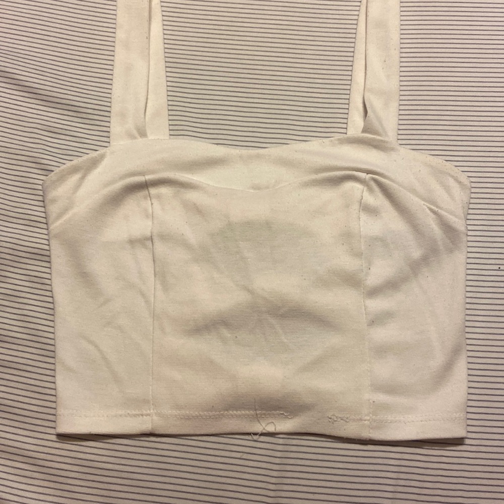 white crop top